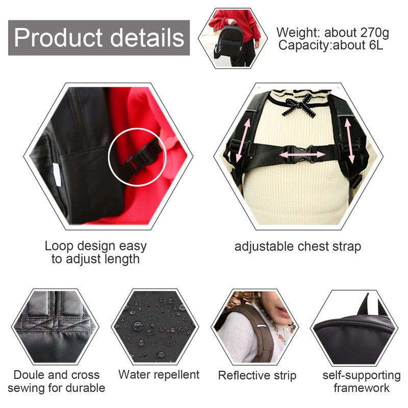 BIGHAS Lightweight Toddler Kids Backpack with Chest Strap For Boys and Girls, Preschool Kindergarten 3-6 Years Old 30 Colors (Black) - Image 5